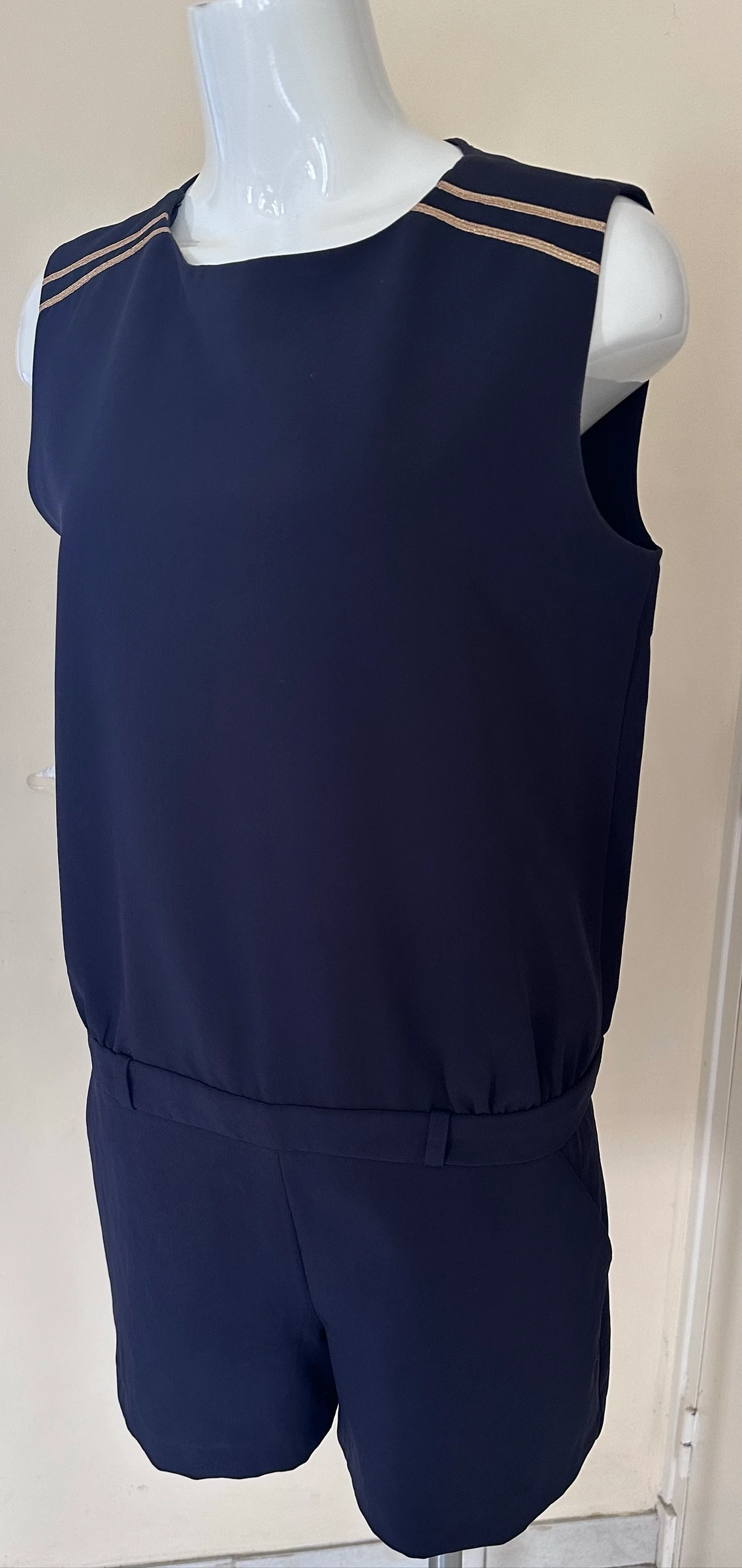 Élégante Combinaison-Short Azul Marinho Etam – Tamanho 40 – Estado Impecável – photo 6